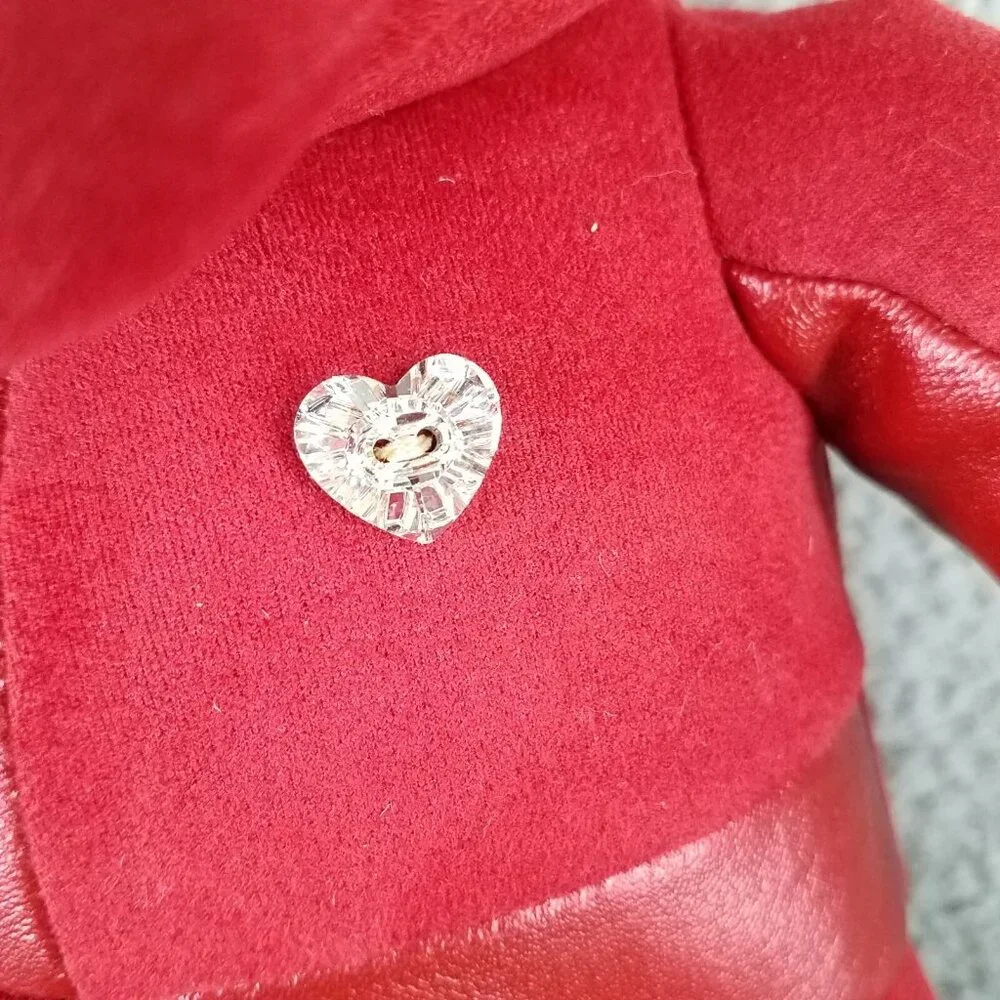 Build-A-Bear Swarovski Crystals Valentines Red Velvet Plush Bear Collectors 2021